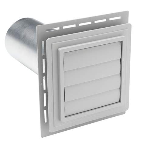 Cutting the vinyl siding is easy. Durabuilt 4-in dia Plastic R2 Exhaust Dryer Vent Hood at ...