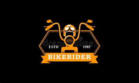 Bike Motorcycle Rider Logo Design Motorcycle Logo Vector Stock