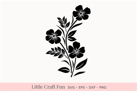 Flowers Silhouette Svg, Florals Silhouette Svg, Silhouette ...