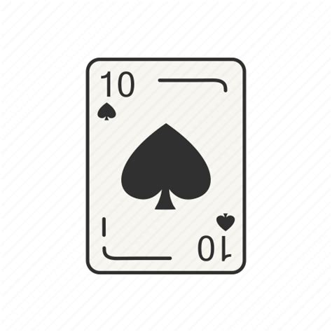 Card Deck Card Games Games Spades Ten Ten Of Spades Icon