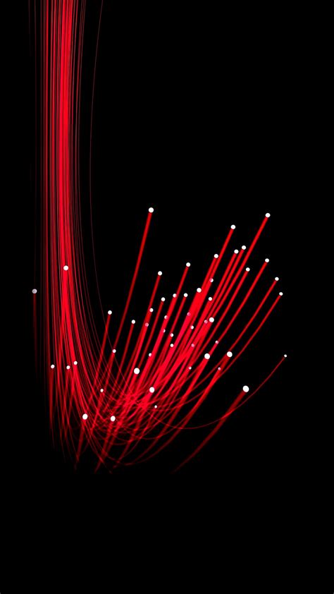 Red And Black Abstract Illustration Black Background Minimalism