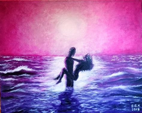 Hot But Subtle Erotic Painting Of Sex In The Sea Etsy