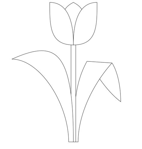 Free Printable Tulip Coloring Pages For Kids