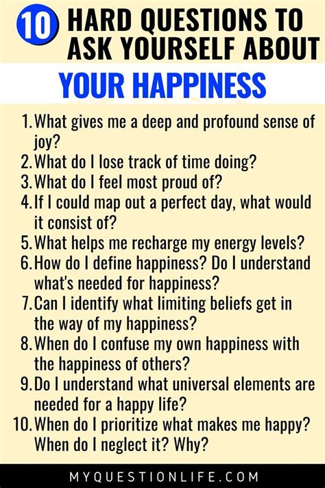 10 Hard Questions To Ask Yourself About Your Happiness How To Be