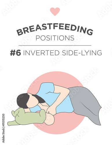 Inverted Side Lying Breastfeeding Position Mother Lying On Her