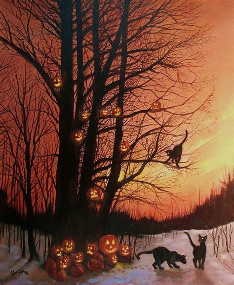 23 Halloween Paintings Art Ideas Pictures Images Design Trends