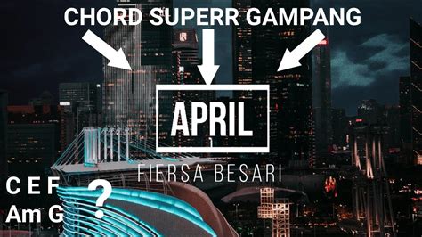 Kisah kita memang baru sebentar. April ~ Fiersa Besari (Lirik + Chord Superr Gampang). DIJAUHIN PACAR ? KASI LAGU INI AJA ...