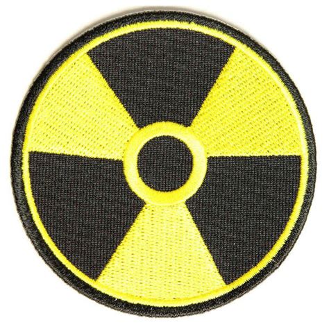 Embroidered Radioactive Radiation Hazard Symbol Iron On Sew On Patch