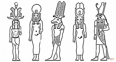 Dibujo De Dioses Egipcios Para Colorear Dibujos Para Colorear
