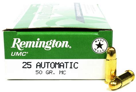 Buy 25 20 Ammo 25 Acp Ammo By Remington 50gr Mc 500 Rds