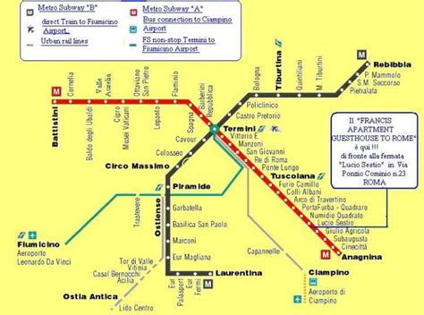 Metropolitana Roma Mappa Linee