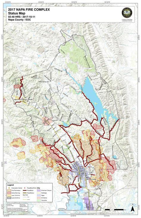 Napa County Fire Map Tuesday Oct 11 2017