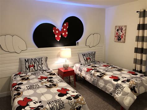 This is a great idea for shared boy and girl. 20 New Minnie Mouse Twin Bedroom Set | Findzhome