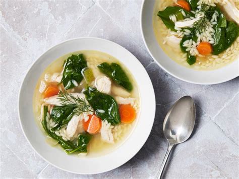 Anytime i convert a stove top recipe to the instant pot, use 1/4 great soup! Lemon, Chicken and Orzo Soup with Spinach Recipe | Food ...