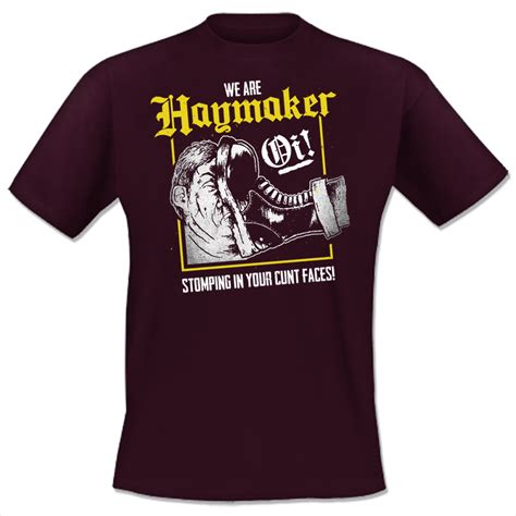 Haymaker Cuntface T Shirt Verschiedene Farben Bandshirts T Shirts Bekleidung Oi The