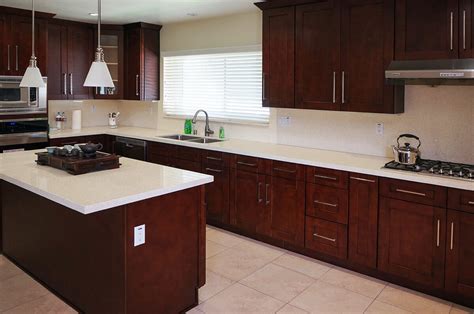 Explore the options for wood kitchen cabinet finishes and kitchen cabinets made from alternate materials. Mahogany Shaker RTA Cabinets - Cabinet City Kitchen and Bath