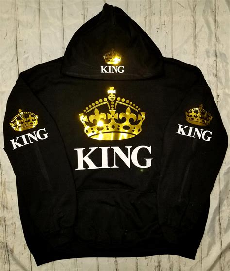 King Hoodie Unisex Sweater Pullover Etsy