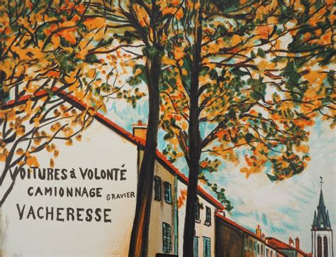 Maurice Utrillo The Little Village Lithograph At 1stdibs