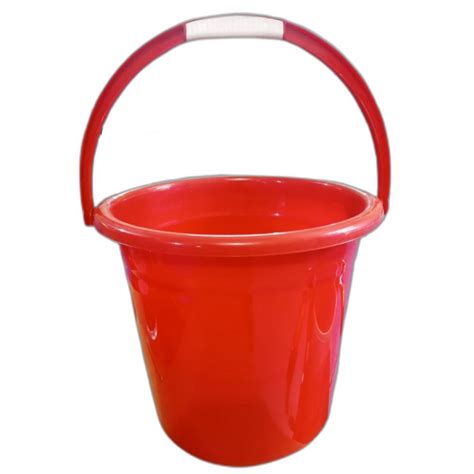 Red 10 Litre Plastic Bucket For Bathroom With Handle At Rs 130 In Indore