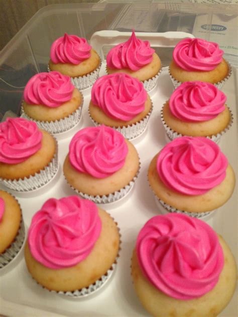 Hot Pink Frosting Pink Frosting Food Desserts