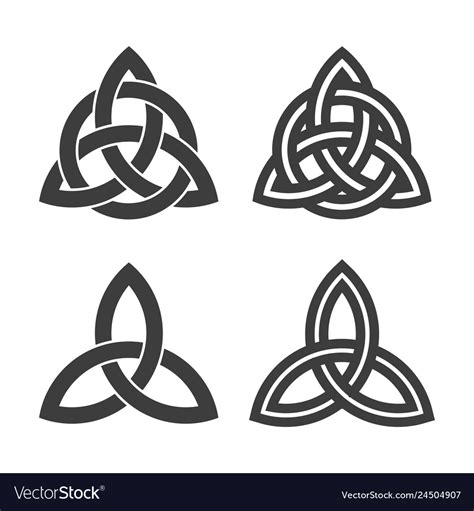Trinity Symbol Filled And Outlined Style Vector Image