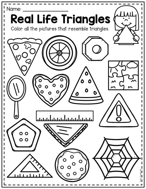 Triangles Coloring Page Shape Coloring Pages Shape Worksheets For The Best Porn Website