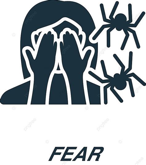 Monochrome Fear Icon For Logos And Web Design Vector Vector Courage