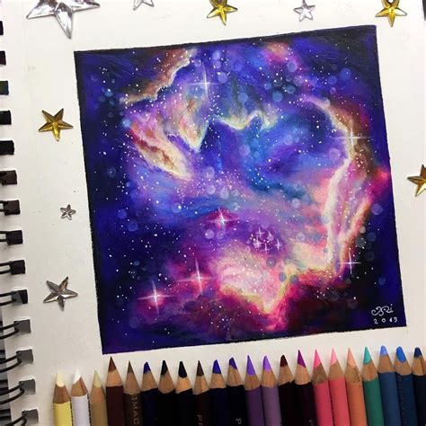 How To Draw A Galaxy With Pencil Simpson Acers1990