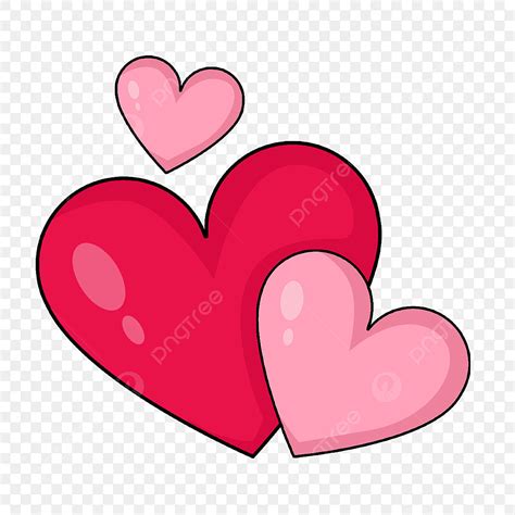 Three Hearts Clipart Vector Three Pink Red Love Hearts Heart Heart