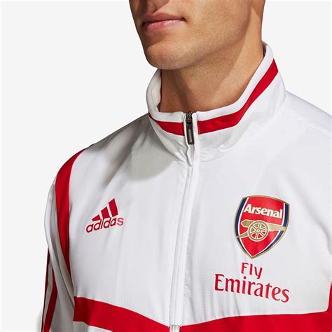 Adidas Arsenal 201920 Pre Jacket White Mens Replica Jackets