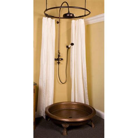 Copper finish stainless steel toilet brush. 41" Hammered Copper Shower Tray on Claw Feet (16 gauge ...