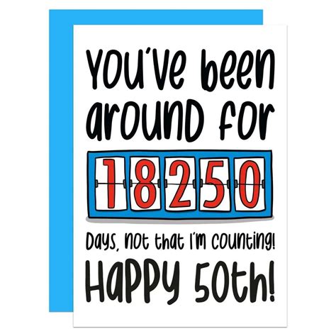 Funny 50th Birthday Card Milestone Birthday T