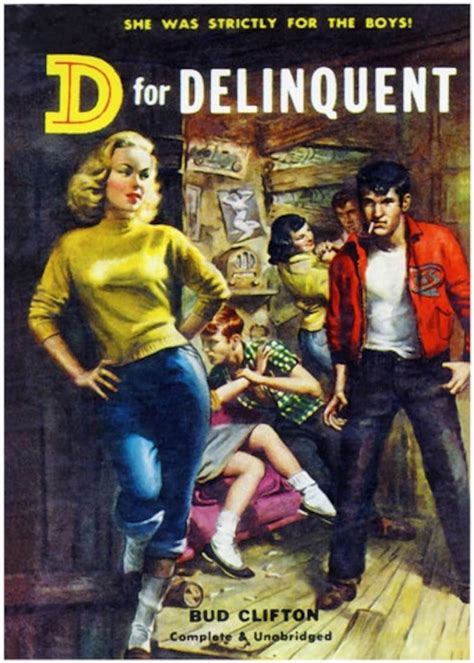 1950s pulp pb book cover art d for delinquent a3 poster etsy