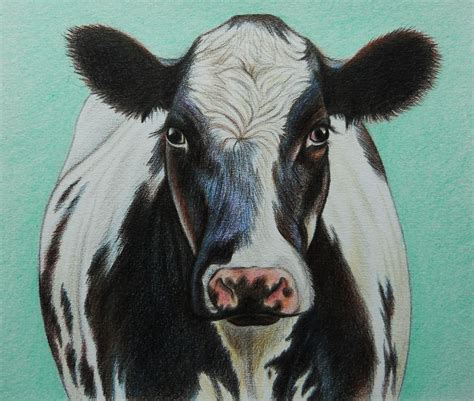 realistic cow drawing