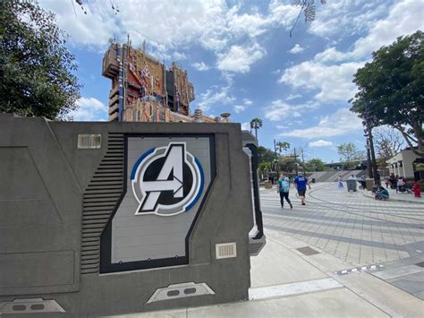 Photos Avengers Campus Entrance Sign And Land Barriers Installed Near