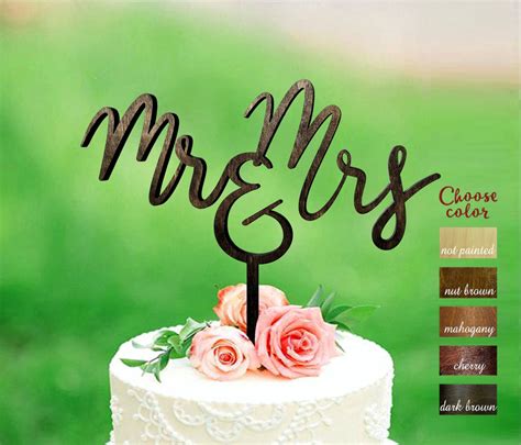 Mr And Mrs Wedding Cake Topper Customized Wedding Cake Topper Etsy