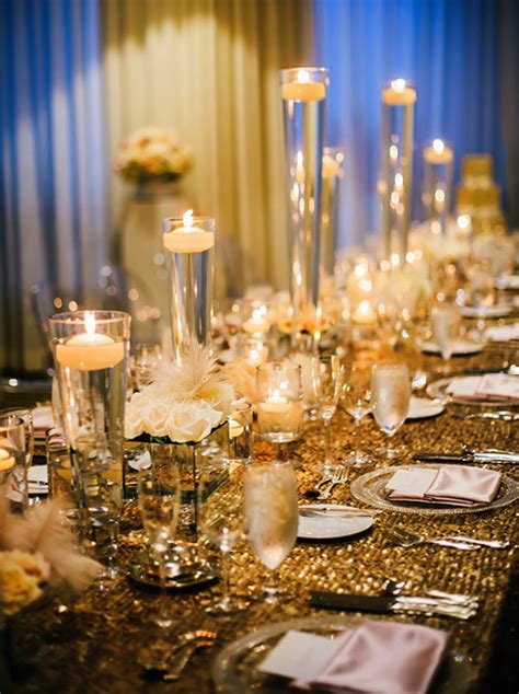 Sparkle In Sequence Candelight Wedding Table Decorations Wedding