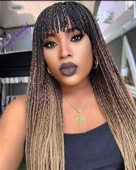 20 Box Braids With Bangs To Make You Feel Special New Natural