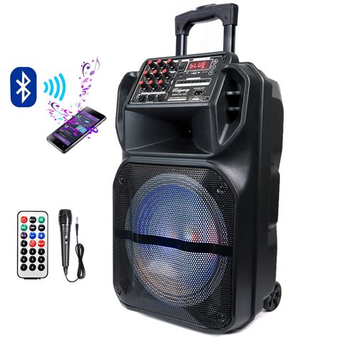 Portable 15 Bluetooth Speaker Reachargeable Subwoofer Heavy Bass Party