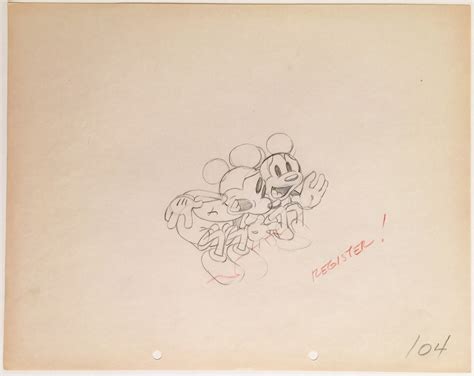 Animation Collection: Original Production Drawing of Mickey Mouse and