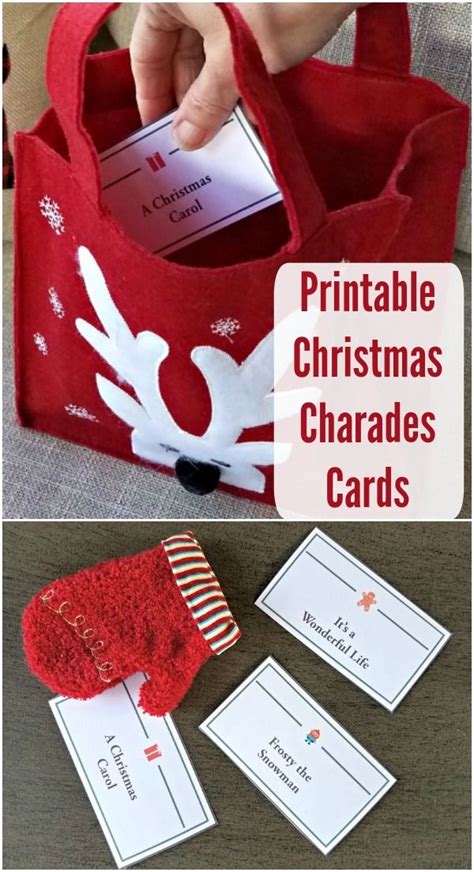 Christmas Charades With Printable Cards Christmas