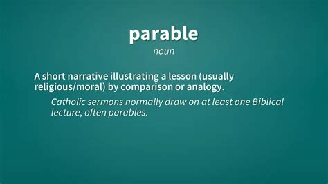Parable | Definition of parable - YouTube