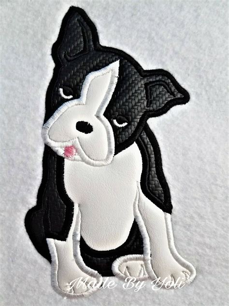 Embroidery Design Digitized Boston Terrier 5 X 7 Applique
