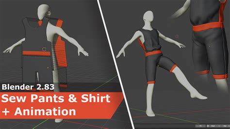 Tutorial Sew Pants Shirt And Animation Blender Beginners Youtube