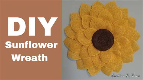 Sunflower Wreath Tutorial Youtube