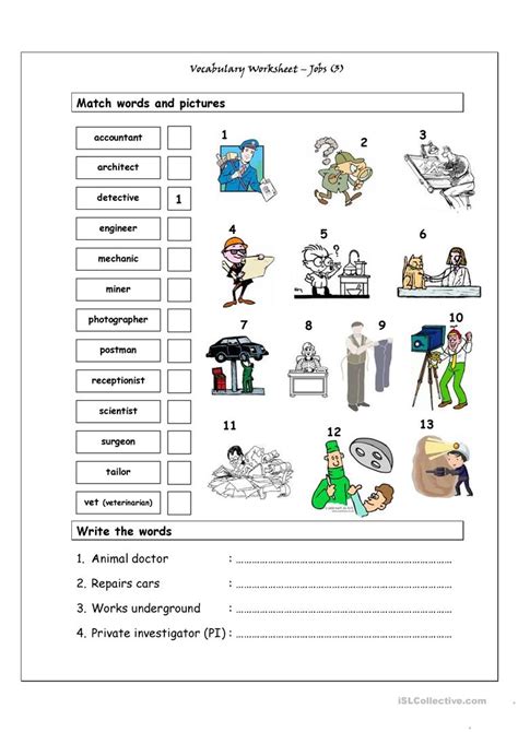 Vocabulary Matching Worksheet School English Esl Worksheets For