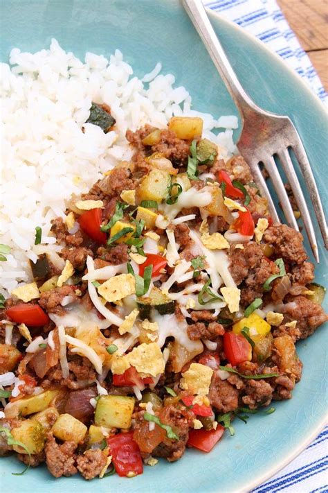 Easy Zucchini & Ground Beef Dinner | Dinner with ground ...