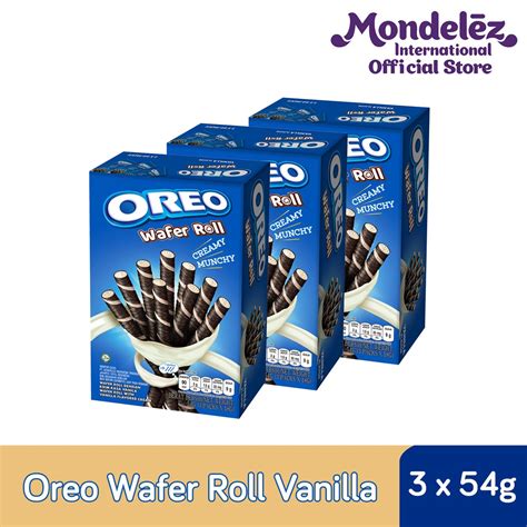Oreo Wafer Roll 54g X 3 Vanilla Chocolate Shopee Malaysia