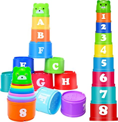 Ynanimery Toddler Stacking Toys Stack Up Cups For 6 12 Months Toddlers