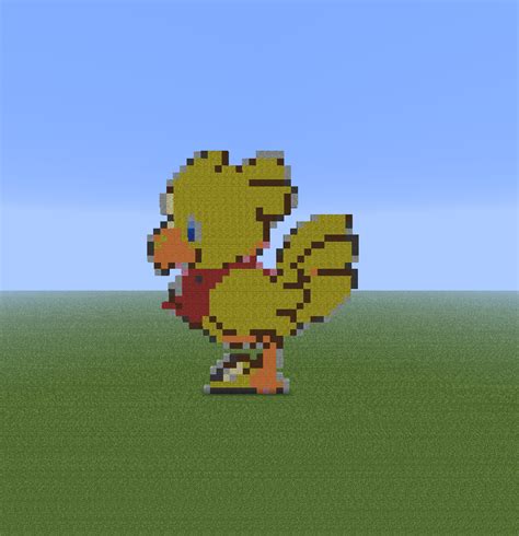 Chocobo Minecraft Pixel Art Fan Art 32322455 Fanpop